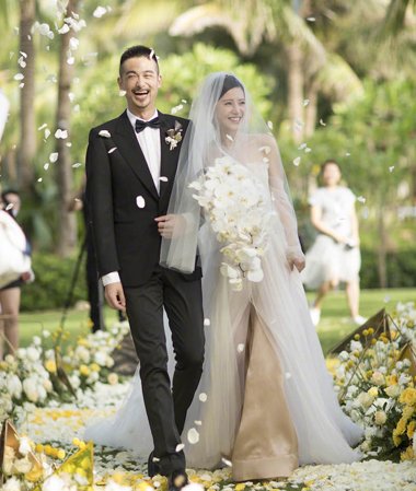 吴中天杨子珊婚礼发型 明星好友参加婚礼发型