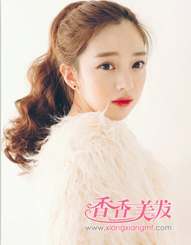 韩系女生圆脸发型图片 气质甜美修颜美美哒_韩