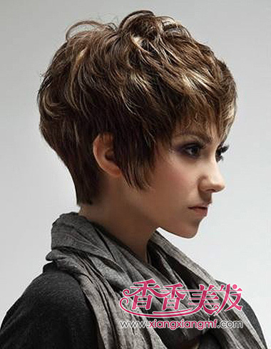 气质中性短发发型 百变帅气别致女人味(4)_女生