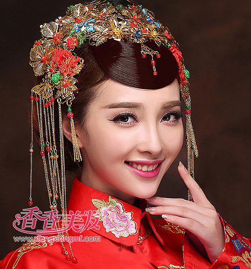 复古中式婚礼新娘造型 温柔贤惠知书达理(3)_中