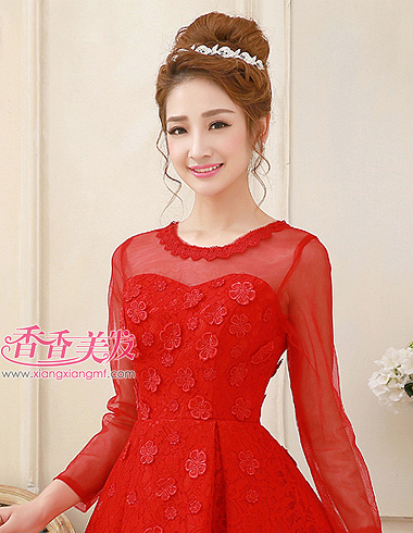 惊艳中国新娘 敬酒服发型诱惑你的倾世红颜_