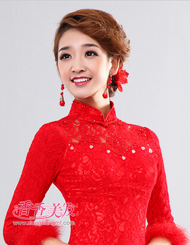 惊艳中国新娘 敬酒服发型诱惑你的倾世红颜(