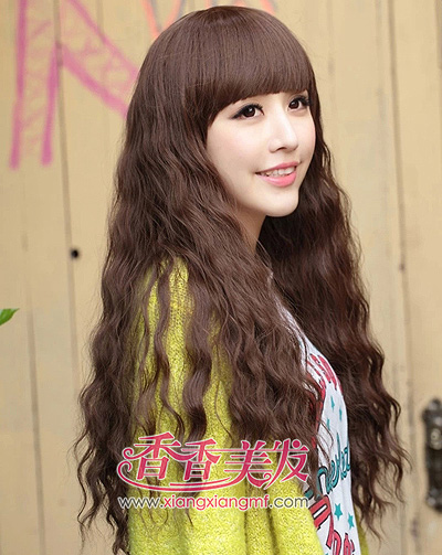 最新2015长发烫发蛋卷头发型图片 长发蛋卷头