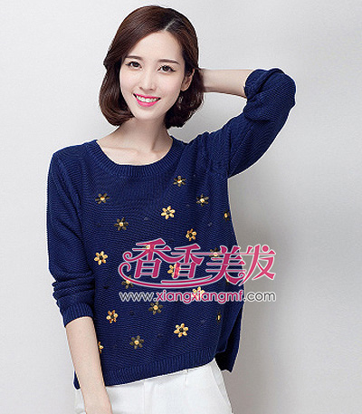 <em>中年</em>妇女波波<em>头发型</em> 做随意长发型波波头