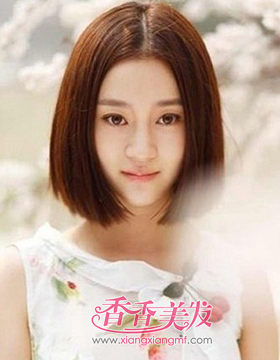 2015短发最新发型 女生长脸中短发发型图片