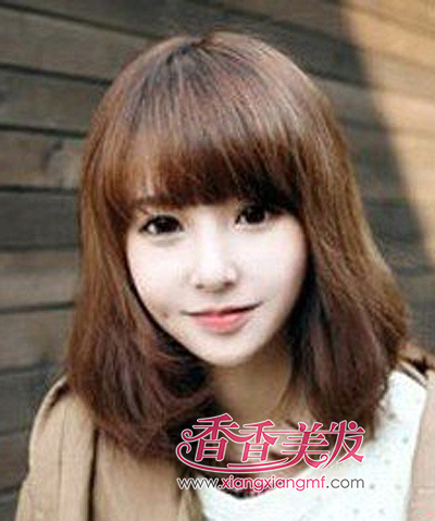 2015短发最新发型 女生长脸中短发发型图片(4