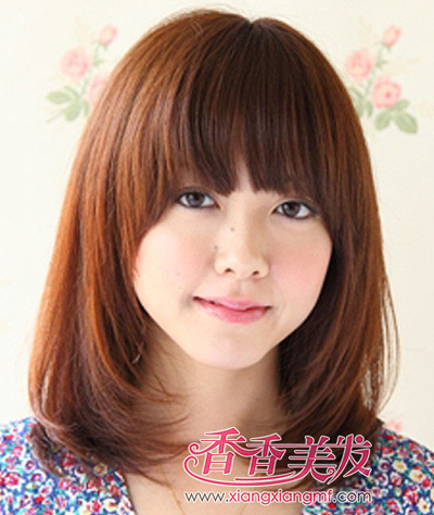 小个子宽脸发型 上窄下宽脸型发型设计(4)