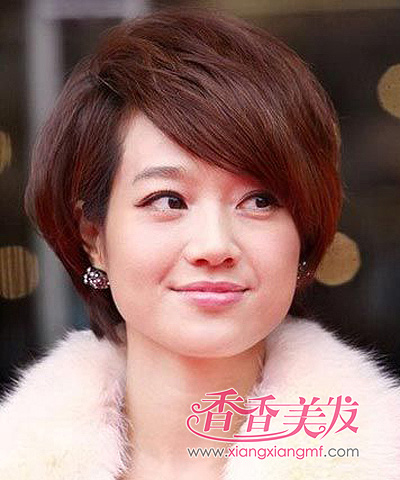 小个子宽脸发型 上窄下宽脸型发型设计(3)