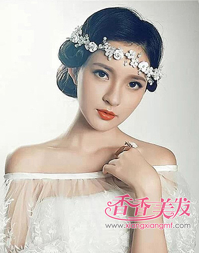 欧美新娘发型 中长发新娘发型