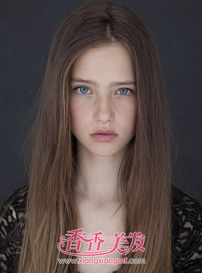 直发染发颜色图片 边分直发染发图(3)