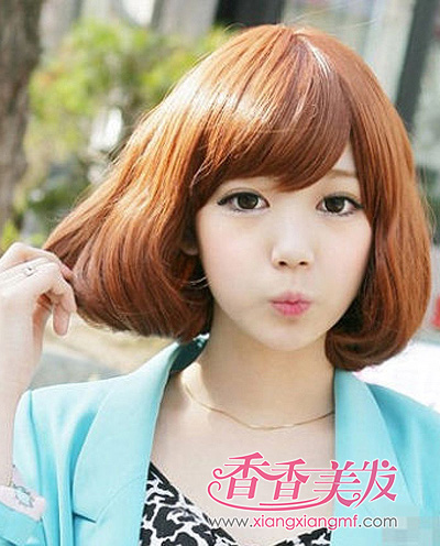 斜刘海短发发型 斜刘海短发烫发发型(4)