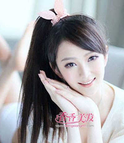 斜刘海马尾辫的各种扎法 斜刘海怎么扎好看(2