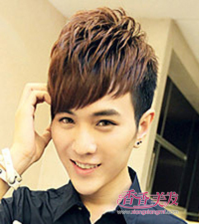 初中生斜刘海男生短发 初中男生斜刘海发型(3