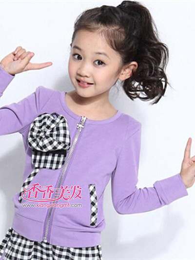 宝宝扎头发的发型 宝贝简单扎发发型(3)