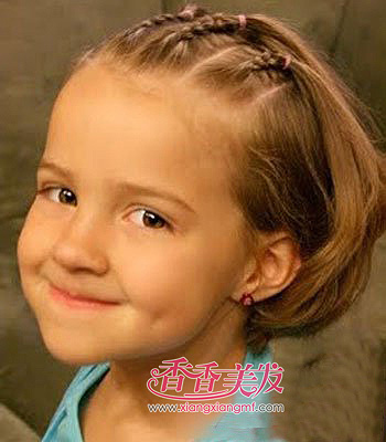 教编头发好看的头型 短发孩子怎么编头发(4)