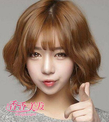 齐刘海短蛋卷头 中短蛋卷头图片