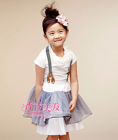 韩国儿童发型图片 儿童发型绑辫子步骤