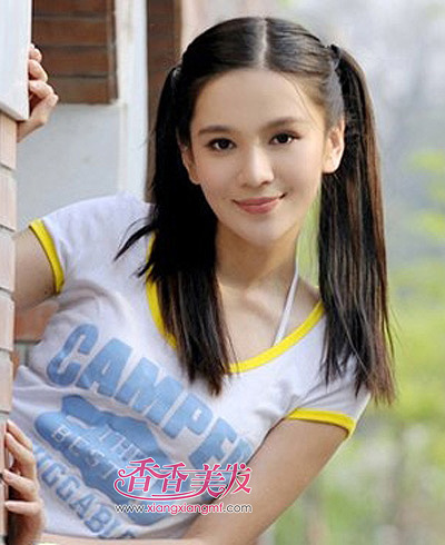 瘦长脸窄额头女学生发型图片 长脸女生适合什么发型