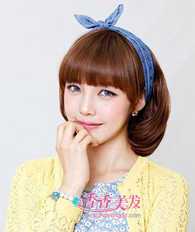 波波头配什么发夹 波波头怎么带蝴蝶结发箍好看