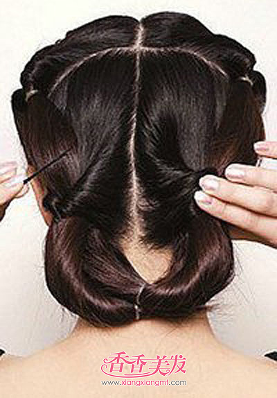 夏季怎样盘头发 怎样使用卷发器盘头发(5)