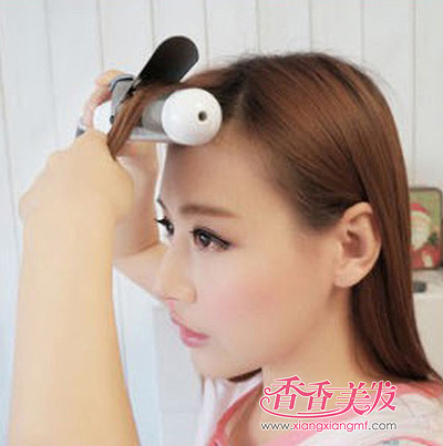 怎么用卷发棒卷斜刘海 斜刘海韩式卷发(4)