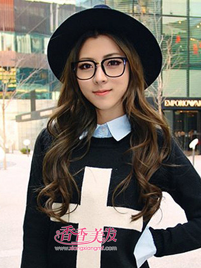 2015年圆脸女生带眼镜发型 圆脸带眼镜女生适