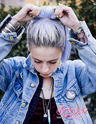 怎么扎非主流马尾 非主流女生扎公主头(3)