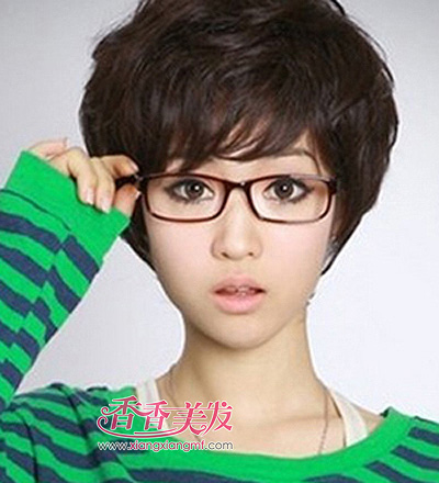 女短发发型纹理烫发 纹理烫女短发发型图片(2