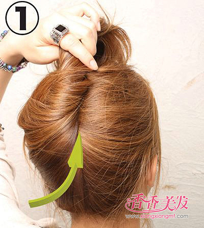 晚宴盘发图解 晚宴高贵优雅盘发图解