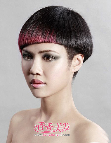 沙宣短发 直发蘑菇头发型