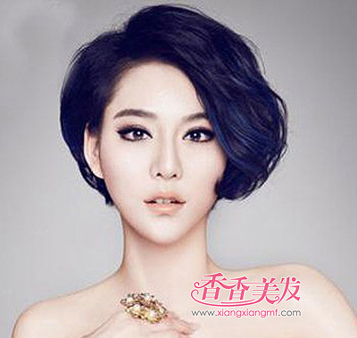 韩国BOBO头烫发发型图片女 低层次的弹性烫