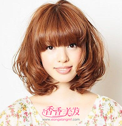 韩国BOBO头烫发发型图片女 低层次的弹性烫