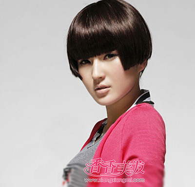 方脸头发少适合蘑菇头吗 适合方脸的蘑菇头(4