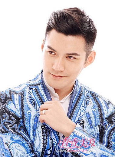 男士阳光发型素材 男生推鬓角发型