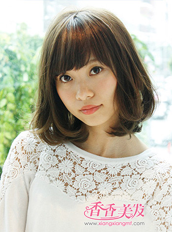 圆脸适合什么发型 2015韩式圆脸短发发型图片