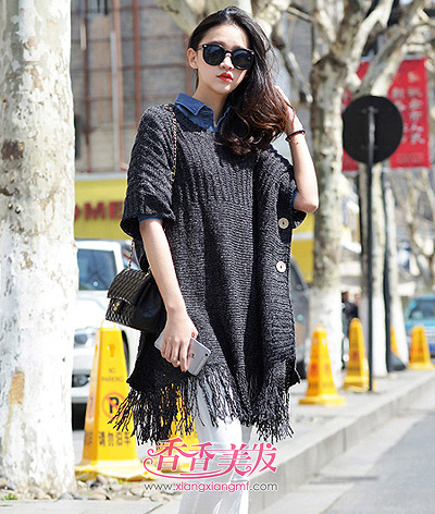 大学生齐肩卷发 韩式中学生女生垂肩卷发(2)