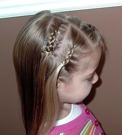 小女孩小辫子发型扎法 儿童扎辫发型(4)
