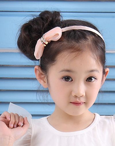 女童丸子头梳法 易懂的儿童丸子头(2)