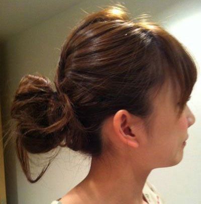 头发少花苞头的扎法图解 头发少怎么扎花苞头