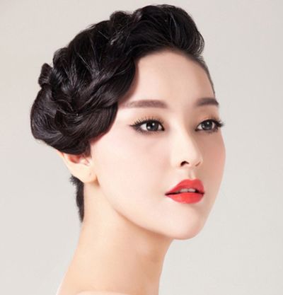 晚宴时尚前沿的梳发设计头发造型 创意晚宴妆