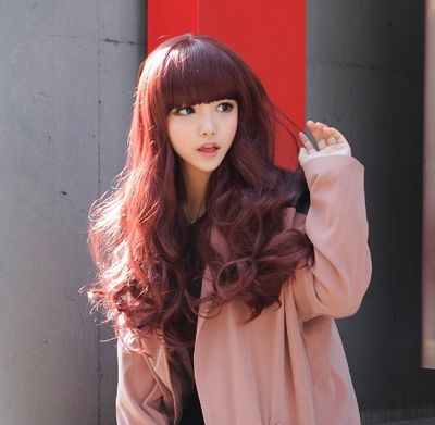 圆脸长发染什么颜色好看 圆脸染棕色的头发