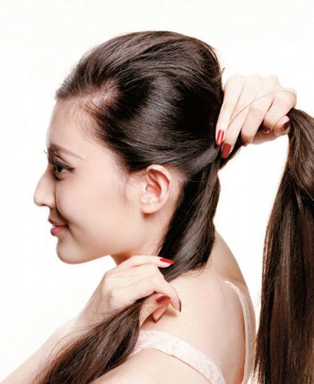 没有刘海脸大怎么扎头发 大方脸没刘海怎样好看