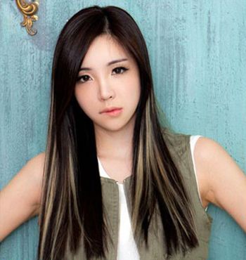 2015挑染长发发型图片 女生长发挑染发型设计