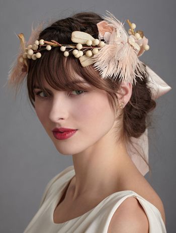 大脸齐刘海怎么盘发不显脸胖 新娘齐刘海盘发