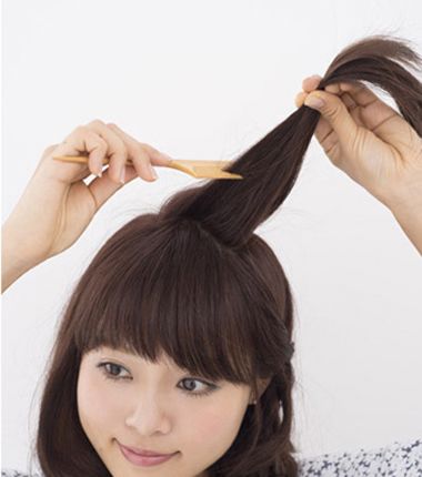 中学生编头发的步骤及图片 学生编头发的步骤