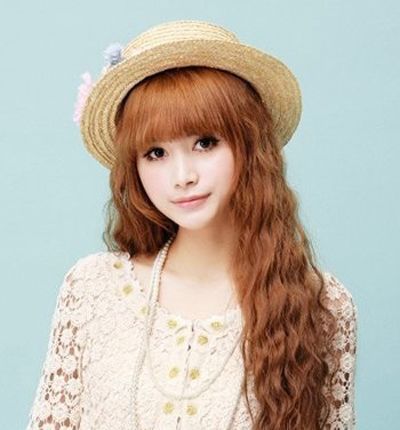 长发螺旋4号花筒烫发型图片 螺旋小卷烫长发图