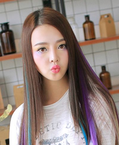 染头发要什么颜色显得淑女 挑染头发图片(4)