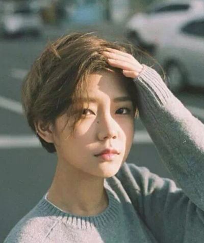 女生三七分偏分无刘海发型 无刘海女生发型图片