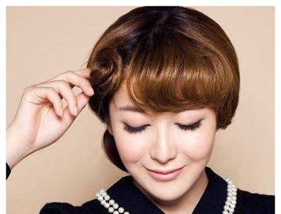 长刘海自己怎么烫 三七分刘海烫发(4)