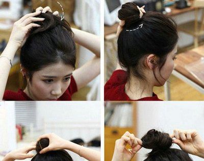 韩国露额头发型扎法图解 女生露额头发型扎法